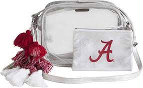 Alabama SHEERGEAR Womens Gameday Poppy Tassel Bag Small Silver: Handbags:  Amazon.com