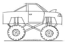 48 New Ideas Truck Drawing Easy Monster Truck Drawing Monster Trucks Monster Truck Kids