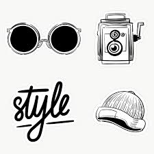 Download Premium Png Of Set Of Black And White Sticker Doodle Transparent In 2020 Black And White Stickers Black And White Doodle Black Stickers