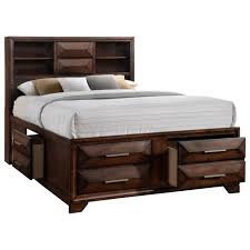 Range of bedding sizes available: Lane Anthem Mid Century Modern Queen Bookcase Bed With Footboard Storage Story Lee Furniture Bookcase Beds