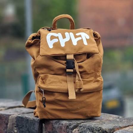 Cult BMX Thick Logo Stash Backpack Brown | Alans BMX