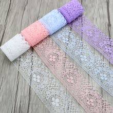 10y Lot Width 4cm Lace Ribbon Diy Embroidered Net Lace Trim Fabric For Sewing Decoration 050025080 China Mainland Sewing Ribbon Lace Ribbon Diy Ribbon