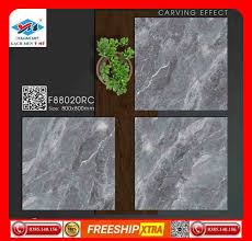 Gạch 80×80 Ý Mỹ Pierre-Cardin-F88020RC vân đá xám - Vinceramic