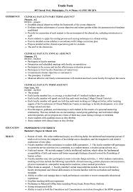 Clinical Faculty Resume Samples Velvet Jobs