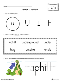 This kids learning videos is helpful for kids to learn words that start with u for kids and learn 10 words from the alphabet letter u with . Letter U Words And Pictures Printable Cards Umbrella Under Underground Uphill Color Myteachingstation Com