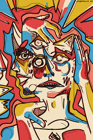 No need to register, buy now! Mania In Bipolar Disorder Me Digital 2020 Art