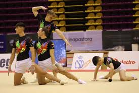 Acrobatic gymnastics is a competitive gymnastic discipline where partnerships of gymnasts work together and perform figures consisting of acrobatic moves, dance and tumbling, set to music. Real Federacion Espanola Gimnasia