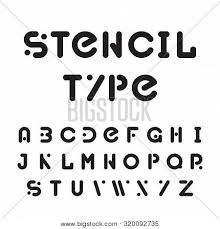Download millions of fonts, graphic assets, actions, icons & more! Stencil Font Typeface Vector Photo Free Trial Bigstock