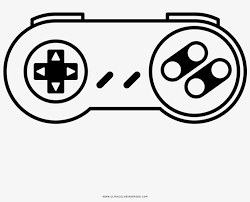 Controller coloring page hd png transpa. Snes Gamepad Coloring Page Super Nintendo Controller Drawing Free Transparent Png Download Pngkey