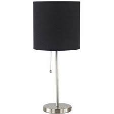 Black And White Lamp Shades Walmart Mainstays Stick Table Lamp With Shade Cfl Bulb Included Walmart Com Table Lamp Lamp Black Lamps