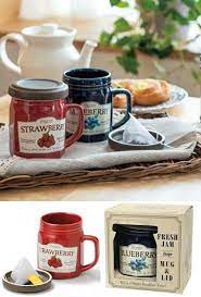 フタ付きマグカップ ジャム瓶風デザインがお洒落なジャムマグ 大人のお洒落情報 0107 オシャレカタログ マグカップ かわいい ジャム 瓶 ジャム