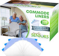 Commode Liners - 100 Strong Portable Toilet Bags - Easy To Use Bedside Commode Liners Disposable - Toilet Liners That Support Dignity of Seniors & ...