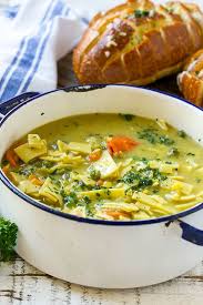Chicken Noodle Soup And Freshly Baked Bread Were Made For Each Other Add Cheesy Soup Recipes Chicken Noodle Chicken Soup Recipes Chicken Noodle Soup Crock Pot