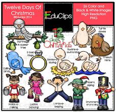 Check spelling or type a new query. Twelve Days Of Christmas Clip Art Bundle Color And B W Edu Clips