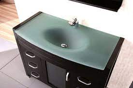 Shop wyndham collection amare dove gray single vessel sink bathroom vanity with tempered glass and glass top (common: Waterfall 48 Single Sink Vanity Set W Glass Top Design Element Dec017 G New Bathroom Style