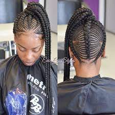She has pulled both sides into pigtails for a look that is very casual. French Braids Black Girls Novocom Top