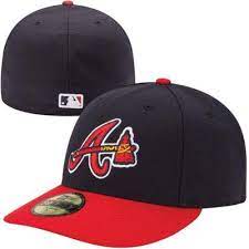 New Era Atlanta Braves Low Crown Ac Alternate Logo 59fifty On Field Fitted Performance Hat Navy Blue Red Fitted Hats Atlanta Braves Hat Braves Hat