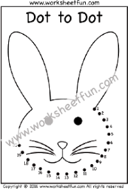 Display a picture of a bear by following the dots up to 19. Dot To Dot Bunny Rabbit Numbers 1 20 One Worksheet Free Printable Worksheets Worksheetfun
