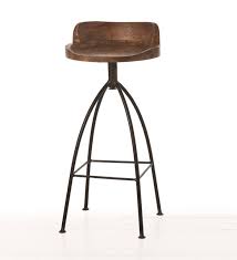Rustic wood and iron bar stools. Hinkley Wood Iron Bar Stool For Sale Cottage Bungalow