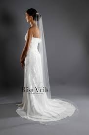 Thin Narrow Sheer Slim Veil One Tier Raw Edge Available In Etsy Simple Wedding Veil Chapel Length Veil Sheer Veil