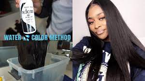 Dying my hair jet black wash day. How To Dye Hair Jet Black Using The Water Color Hair Dye Method Ft Julia Hair Youtube