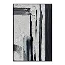 Slyart Black and White Abstract Painting, Large Vertical Canvas ...
