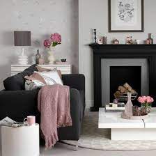 Decorating With Darker Colours 10 Of The Best Ideas Black Living Room Black Sofa Living Room Pink Living Room