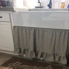 custom ruffled sink curtain kitchen