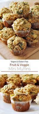 Fruit Veggie Mini Muffins Vegan Gluten Free Recipe A Little Savory A Little Sweet Crispy On Veggie Muffins Vegan Baking Recipes Vegan Breakfast Easy