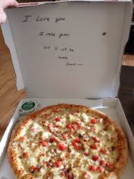 Deployed Wife Sends Her Love With Sweet And Sentimental Surprise Pizza Funny Pizza Pizza Boxes
