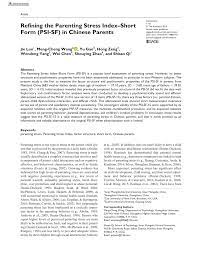 Every item on this page was chosen by a town & country editor. Pdf Refining The Parenting Stress Index Short Form Psi Sf In Chinese Parents