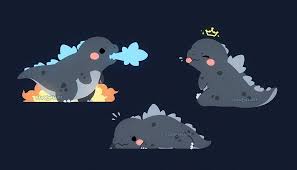 Find the best godzilla hd wallpaper on getwallpapers. Ida On Twitter Cute Animal Drawings Cute Doodles Cute Drawings