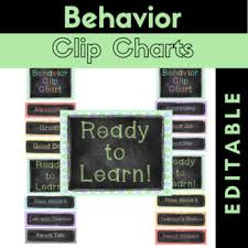 behavior clip charts editable chalkboard theme