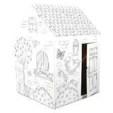 Roseart Color Playhouse Awesome Use Crayons Markers Or Paints To Personalize Your House This Playhouse Is Play Houses Cardboard House Gifts For Kids