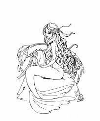 Enchanted beautiful mermaid coloring pages. Mermaid Coloring Pages For Adults Novocom Top