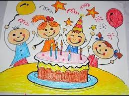 How to draw scenery of birthday party step by step? How To Draw Happy Birthday Drawing For Kids Youtube Happy Birthday Drawing Happy Birthday Drawings Drawing For Kids