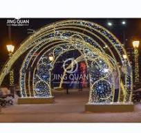 Arch Tunnel LED Motif Christmas Santa Light Decorations Street Plaza  Shopping Mall Landscaping