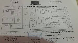 جدول توزيع منهج اللغة العربية الجديد للصف الاول الثانوى 2020 Language Curriculum Language Curriculum