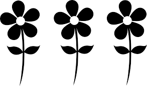 Black And White Daisy Flower Clipart Black Silhouette Daisies Free Clip Art Flower Border Clipart Cartoon Flowers White Flower Clip