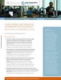 Whether you're a seeker or employer, search openings, save resumes and apply online with our free education job bank. Overcoming Information Asymmetry In Job Search The Power Of A Reference Letter