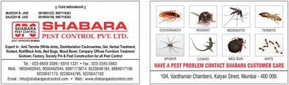 Our services are available to both domestic and commercial clients. Shabara Pest Control Services In Thane Mumbai 400605 Sulekha Mumbai