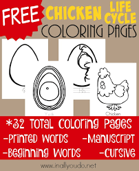 Life cycle of a chicken. Chicken Life Cycle Coloring Pages In All You Do