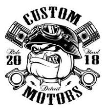 Transparent sticker png images for designers. Bulldog Biker With Crossed Pistons Vector Illustration With Motorcycle Rider On Dark Background Shirt Graphics Color Ver Bulldog Vector Illustration Rat Rod