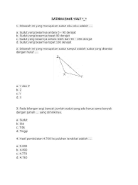 Berikut bangun segi banyak yang memiliki jumlah 7 sudut adalah. Latihan Soal Matematika Segi Banyak Kelas 4 Sd Masnurul