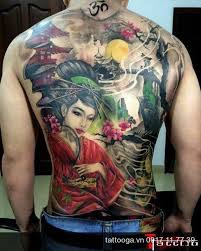 Hình xăm nhật cổ full lưng. Ä'oi Net Vá» Y NghÄ©a Hinh XÄƒm Co Gai Nháº­t Geisha Tattoo Ga