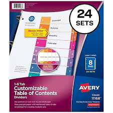 Build your own interactive notebooks using downloadable parts in png, pdf, or pptx formats. Avery Ready Index Numeric Divider 8 Tab Multicolor 11168 Staples