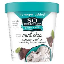 Sugar free, gluten free, dairy free desserts. So Delicious Dairy Free Coconutmilk Frozen Dessert Mint Chip No Sugar Added Vegan Non Gmo Project Verified 1 Pint