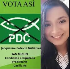Jacqueline Gutiérrez Diputada Propietaria PDC Casilla 6