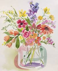 But flower oil paintings do not deserve their stigma among more professional artists. Tranquility In A Vase Of Flowers Watercolor Flowers Tutorial Easy Flower Painting Watercolor Art Lessons
