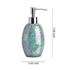 Aside from making your bath or powder room look attractive, bath. Whole Housewares 4 Pieces Bathroom Accessory Set Bright Colored Mosaic Glass Bath Ensemble Lotion Dispenser Toothbrush Holder Cotton Jar Vanity Tray Green Pricepulse